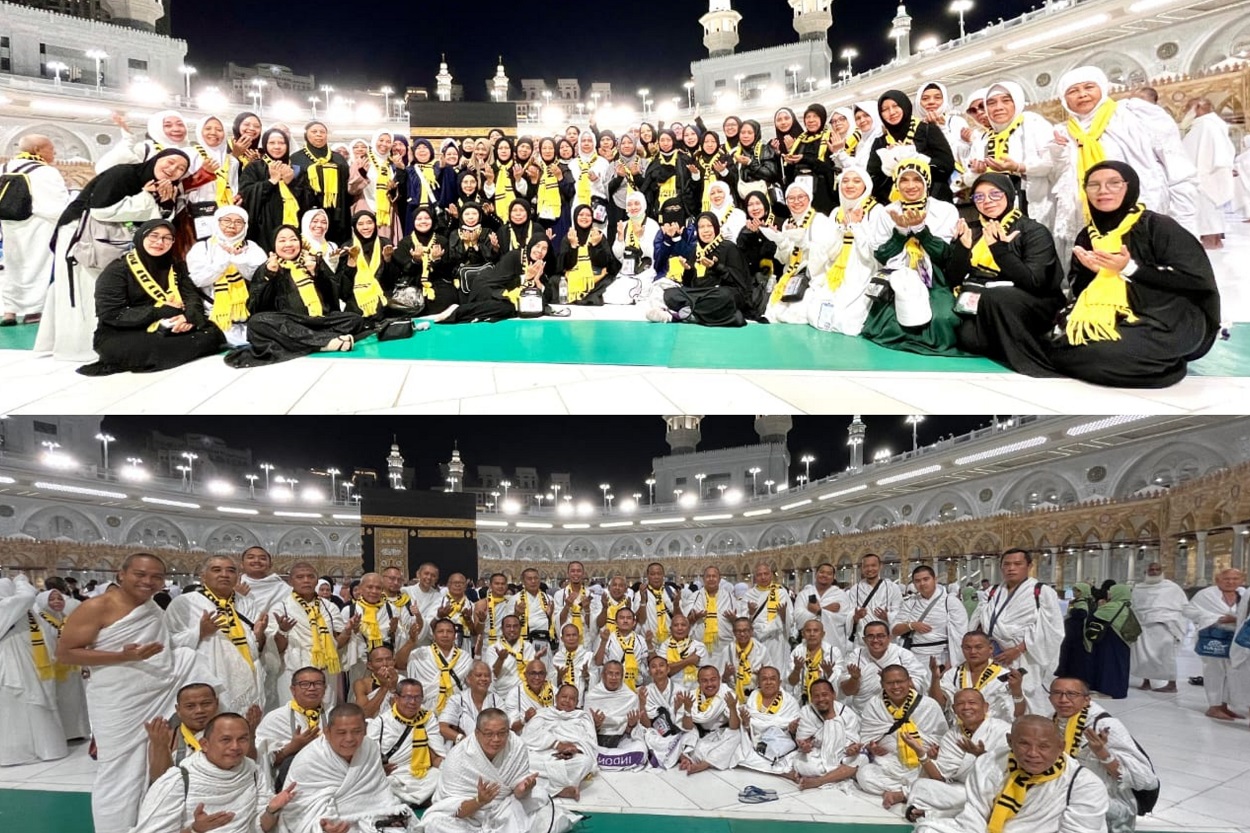 Jamaah Haji KBIH Al-Muhajirin Purwakarta Tunaikan Thawaf Wada di Tanah Suci