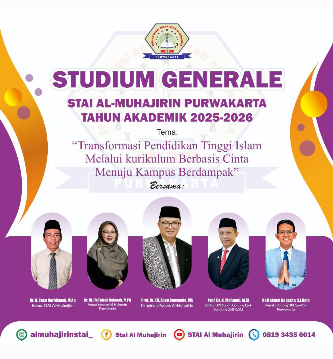 STAI Al-Muhajirin Gelar Studium Generale Tahun Akademik 2025–2026: Dorong Transformasi Pendidikan Islam Berbasis Cinta Menuju Kampus Berdampak