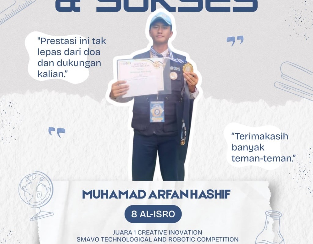 Siswa SMP Fullday Al-Muhajirin Raih Juara 1 Kompetisi Inovasi dan Robotik Tingkat Nasional