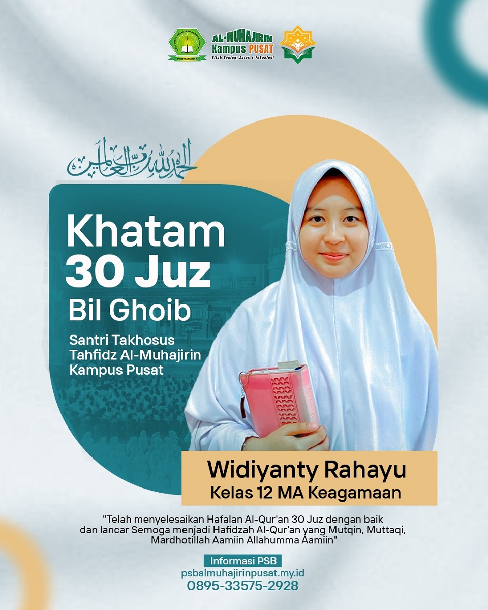 Selamat! Sembilan Santri SMA-MA Al-Muhajirin Pusat Berhasil Tuntaskan Hafalan 30 Juz Al-Qur’an